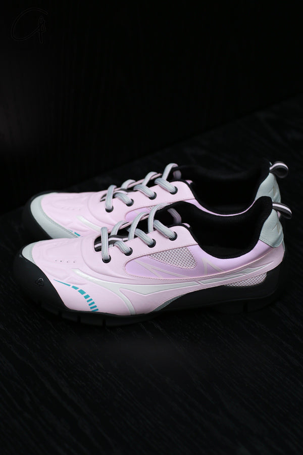 untitlab lace-up racing sneakers series UTB-UN031104-HFH sea pink PU8